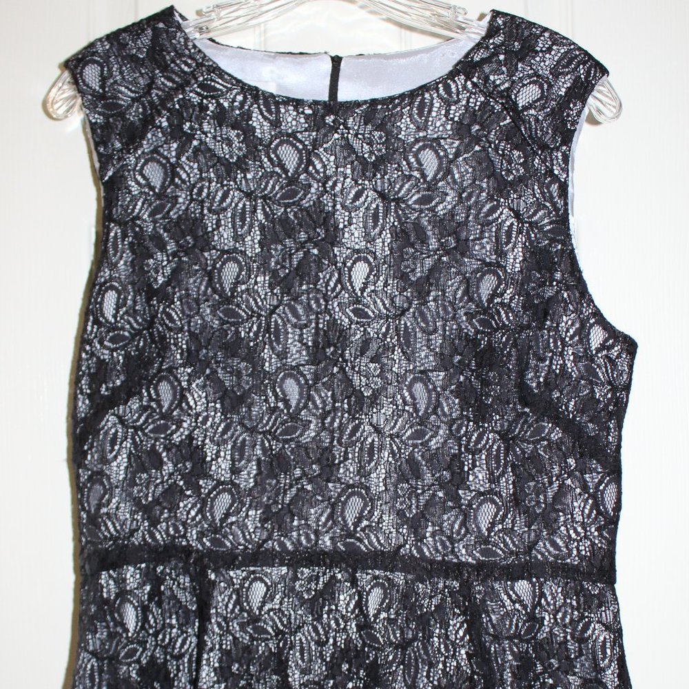 Clues Collection Black Lace Sleeveless Blouse